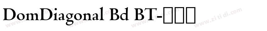 DomDiagonal Bd BT字体转换